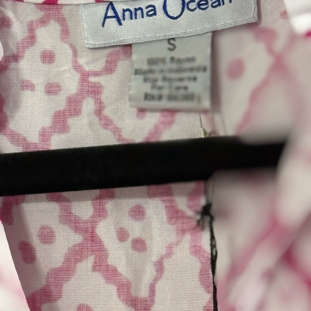 Anna Ocean Pink and White Sleeveless Dress w/ pockets sz s - Picture 3 of 5